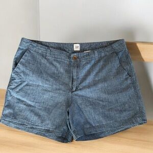 GAP Women's Blue Chambray Shorts